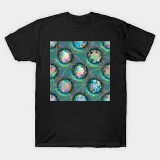 Green Iridescent Gemstones T-Shirt